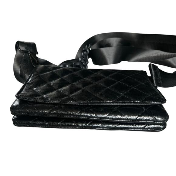 Haute Shore Lexi Black Quilted Crossbody Handbag Two Straps - Picture 10 of 16